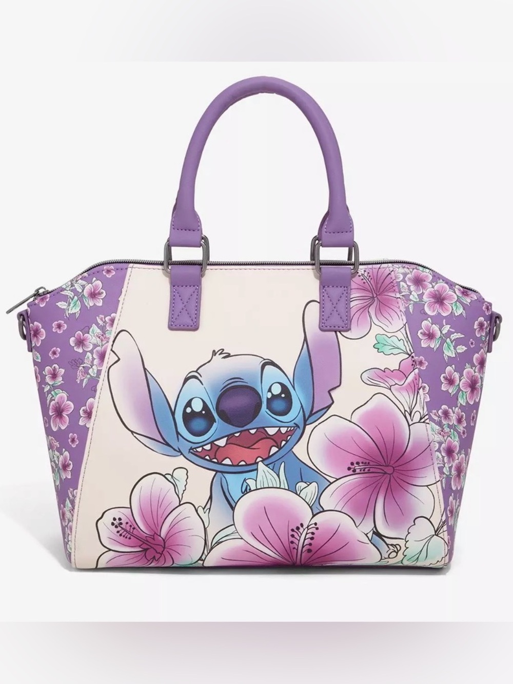 Loungefly Disney Stitch Flowers Satchel Bag